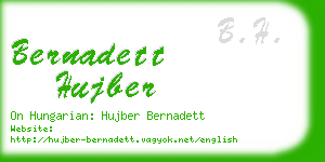 bernadett hujber business card